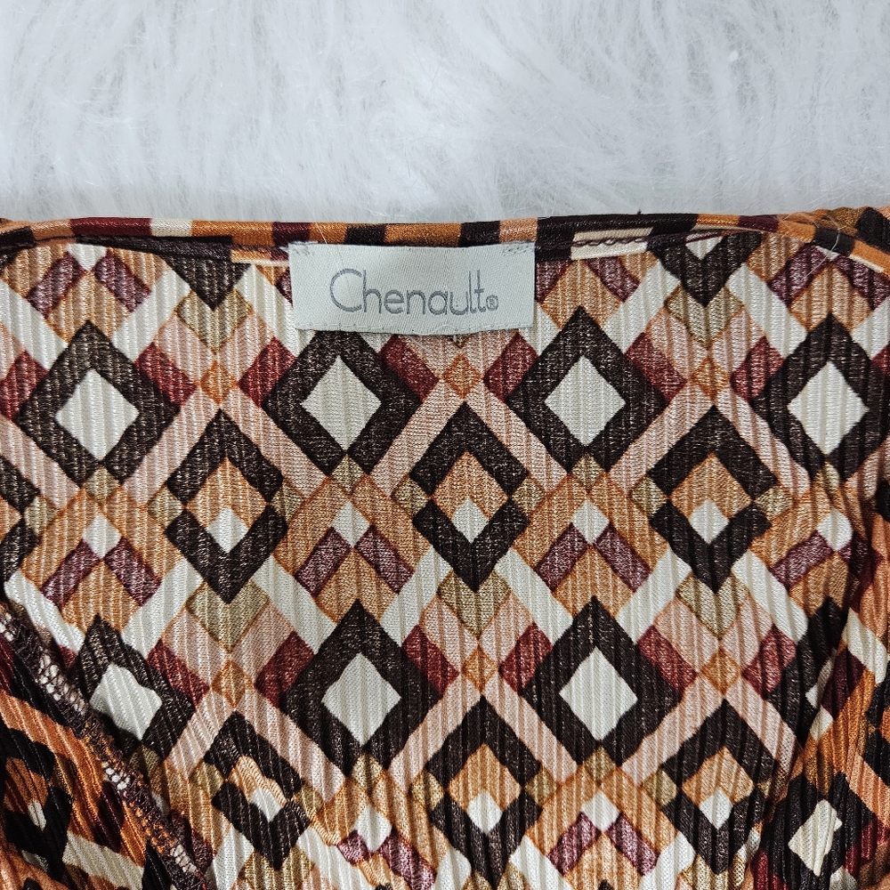 Chenault Multicolor Diamond Pattern Blouse - image 4